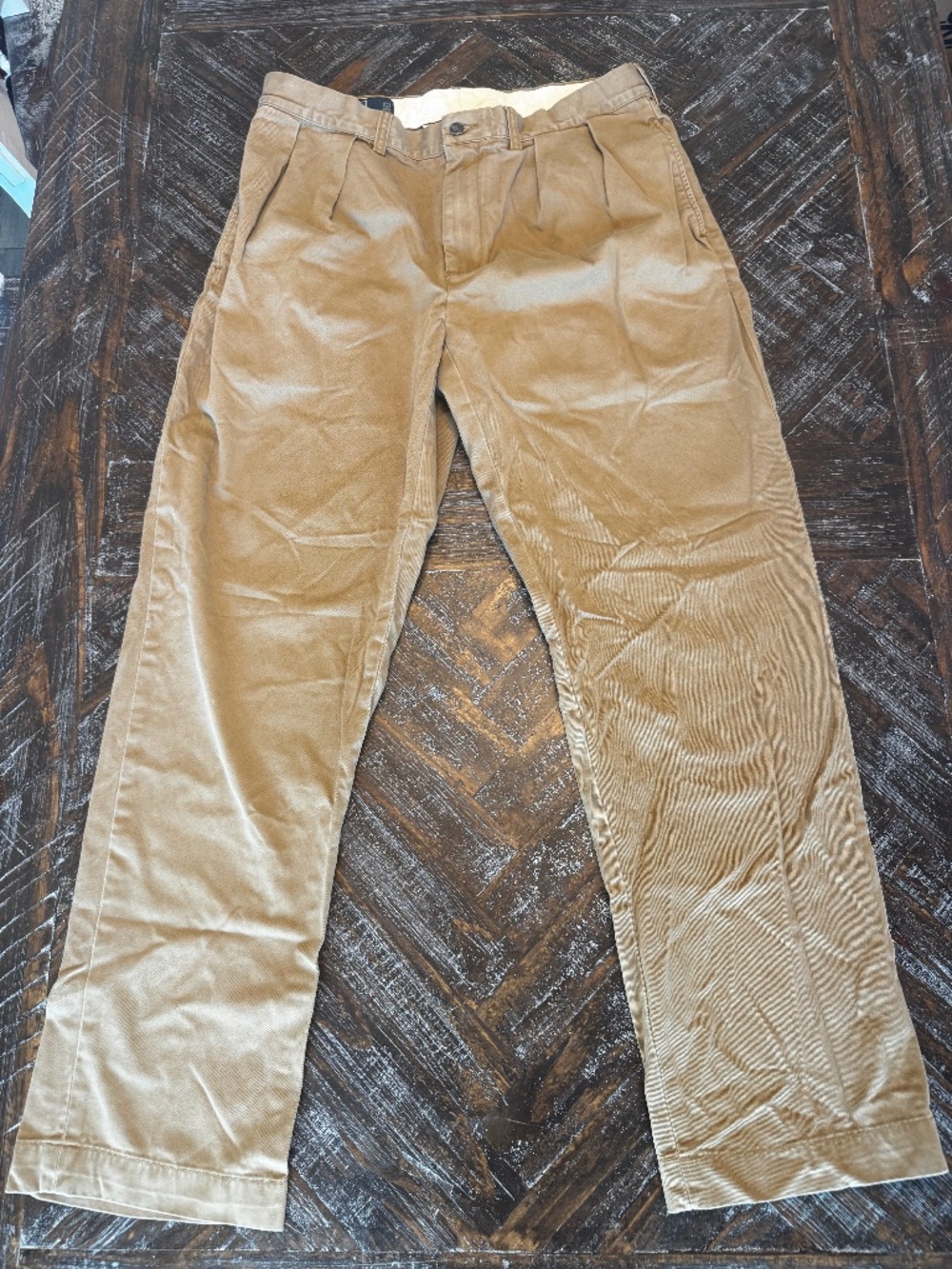 Polo Ralph Lauren Ethan Pant Men’s 35x32 Khaki Pleated Chino Pants Classic Fit